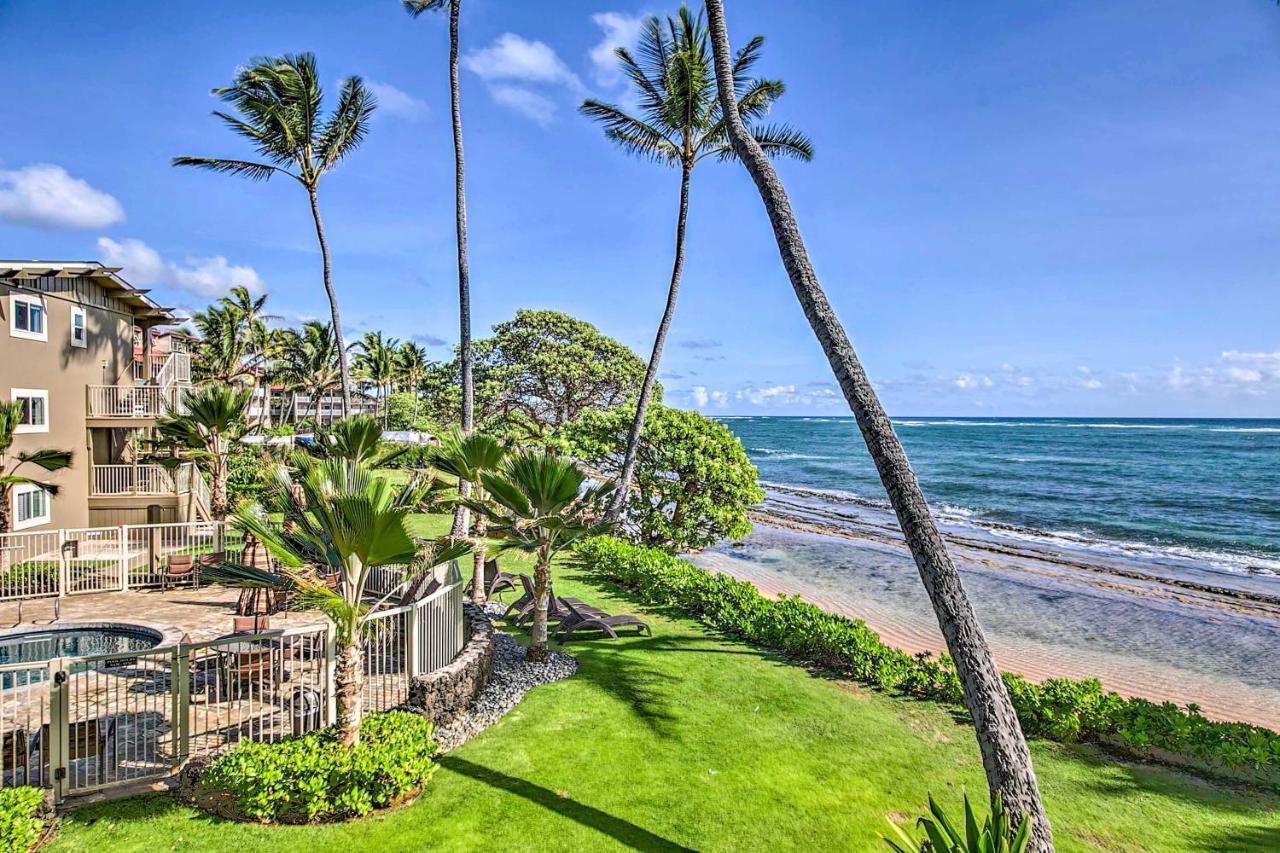 Waipouli Beachfront Condo With Balcony And Ocean Views Kapa'a Luaran gambar